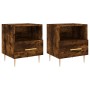 Mesita noche 2 uds madera ingeniería roble ahumado 40x35x47,5cm by , Nightstands - Ref: Foro24-827415, Price: 71,41 €, Discou...