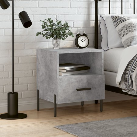 Mesita de noche madera ingeniería gris hormigón 40x35x47,5 cm by , Nightstands - Ref: Foro24-827460, Price: 47,13 €, Discount: %