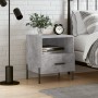 Mesita de noche madera ingeniería gris hormigón 40x35x47,5 cm by , Nightstands - Ref: Foro24-827460, Price: 47,13 €, Discount: %