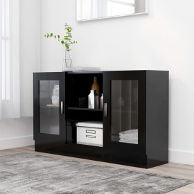 Vitrine aus schwarzem Sperrholz, 120 x 30,5 x 70 cm von vidaXL, Sideboards - Ref: Foro24-802787, Preis: 100,58 €, Rabatt: %