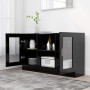 Vitrina de madera contrachapada negro 120x30,5x70 cm de vidaXL, Aparadores - Ref: Foro24-802787, Precio: 100,47 €, Descuento: %