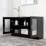 Vitrina de madera contrachapada negro 120x30,5x70 cm de vidaXL, Aparadores - Ref: Foro24-802787, Precio: 99,33 €, Descuento: %