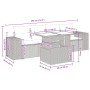 Set comedor de jardín 5 piezas y cojines ratán sintético marrón by , Garden sets - Ref: Foro24-3326724, Price: 391,06 €, Disc...