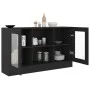 Vitrina de madera contrachapada negro 120x30,5x70 cm de vidaXL, Aparadores - Ref: Foro24-802787, Precio: 99,33 €, Descuento: %