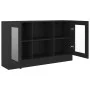 Vitrina de madera contrachapada negro 120x30,5x70 cm de vidaXL, Aparadores - Ref: Foro24-802787, Precio: 99,33 €, Descuento: %