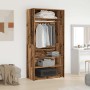 Armario de madera ingeniería envejecida 100x50x200 cm by , Wardrobes - Ref: Foro24-3318624, Price: 170,43 €, Discount: %