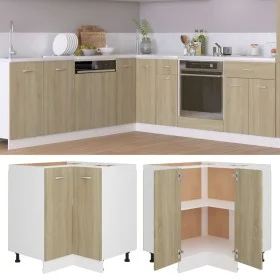 Lower corner cabinet in Sonoma oak engineered wood by vidaXL, Kitchen cabinets - Ref: Foro24-802492, Price: 103,32 €, Discoun...