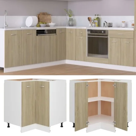 Sonoma Eiche Holzwerkstoff-Eckschrank Sonoma von vidaXL, Küchenschränke - Ref: Foro24-802492, Preis: 103,39 €, Rabatt: %