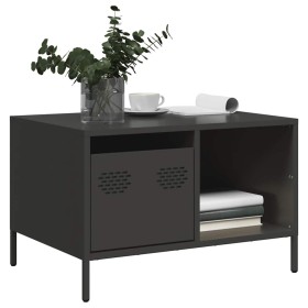 Mesa de centro acero laminado en frío negro 68,5x50x43,5 cm von , Couchtisch - Ref: Foro24-851280, Preis: 69,01 €, Rabatt: %