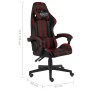 Schwarz-roter Gaming-Stuhl aus Kunstleder von vidaXL, Bürostühle - Ref: Foro24-20525, Preis: 133,29 €, Rabatt: %