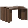 Mesas apilables 3 pzas madera contrachapada color roble marrón by , Side tables - Ref: Foro24-858539, Price: 63,32 €, Discoun...