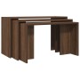 Mesas apilables 3 pzas madera contrachapada color roble marrón by , Side tables - Ref: Foro24-858539, Price: 63,32 €, Discoun...