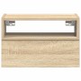 Mesitas de noche de pared 2 unidades roble sonoma 45x26x28,5 cm by , Nightstands - Ref: Foro24-858601, Price: 69,27 €, Discou...