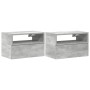 Mesitas de noche de pared 2 uds gris hormigón 45x26x28,5 cm von , Nachttische - Ref: Foro24-858603, Preis: 62,22 €, Rabatt: %