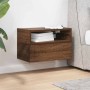 Mesita de noche de pared marrón roble 45x26x28,5 cm by , Nightstands - Ref: Foro24-858608, Price: 47,37 €, Discount: %