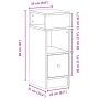 Mesilla de noche con cajón roble ahumado 25x31x66 cm by , Nightstands - Ref: Foro24-858622, Price: 48,11 €, Discount: %