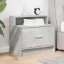 Mesilla de noche con cajón gris hormigón 51x31x47 cm by , Nightstands - Ref: Foro24-858674, Price: 38,50 €, Discount: %