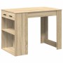 Escritorio con cajón estante madera contrachapada roble sonoma by , Kitchen and dining tables - Ref: Foro24-858688, Price: 89...