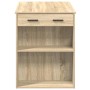 Escritorio con cajón estante madera contrachapada roble sonoma by , Kitchen and dining tables - Ref: Foro24-858688, Price: 89...