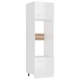 Glossy white engineered wood microwave cabinet by vidaXL, Kitchen cabinets - Ref: Foro24-802551, Price: 256,24 €, Discount: %