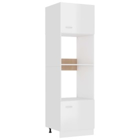 Glänzend weißer Mikrowellenschrank aus Holzwerkstoff von vidaXL, Küchenschränke - Ref: Foro24-802551, Preis: 260,51 €, Rabatt: %