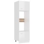 Glänzend weißer Mikrowellenschrank aus Holzwerkstoff von vidaXL, Küchenschränke - Ref: Foro24-802551, Preis: 260,51 €, Rabatt: %