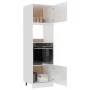 Armario de microondas madera ingeniería blanco brillo de vidaXL, Armarios de cocina - Ref: Foro24-802551, Precio: 256,41 €, D...