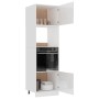 Glänzend weißer Mikrowellenschrank aus Holzwerkstoff von vidaXL, Küchenschränke - Ref: Foro24-802551, Preis: 260,51 €, Rabatt: %