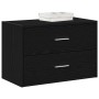 Armario con 2 cajones roble negro 60x31x40 cm madera ingeniería de , Cajoneras - Ref: Foro24-858823, Precio: 69,35 €, Descuen...