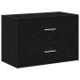 Armario con 2 cajones roble negro 60x31x40 cm madera ingeniería de , Cajoneras - Ref: Foro24-858823, Precio: 69,35 €, Descuen...