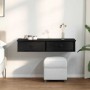 Estante de pared con cajones de madera contrachapada negro de , Estantes y estanterías - Ref: Foro24-859960, Precio: 83,93 €,...