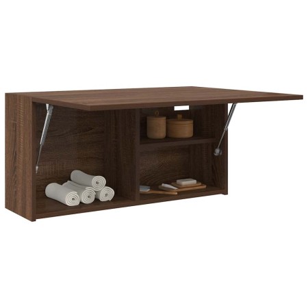 Mueble de pared baño madera ingeniería roble marrón 80x25x40 cm von , Badezimmerwaschtische - Ref: Foro24-860091, Preis: 59,6...
