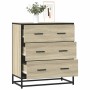 Aparador madera ingeniería y metal roble Sonoma 68x35x76 cm by , Sideboards - Ref: Foro24-848970, Price: 91,98 €, Discount: %