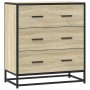 Aparador madera ingeniería y metal roble Sonoma 68x35x76 cm by , Sideboards - Ref: Foro24-848970, Price: 91,98 €, Discount: %