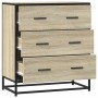 Aparador madera ingeniería y metal roble Sonoma 68x35x76 cm by , Sideboards - Ref: Foro24-848970, Price: 91,98 €, Discount: %