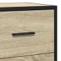 Aparador madera ingeniería y metal roble Sonoma 68x35x76 cm by , Sideboards - Ref: Foro24-848970, Price: 91,98 €, Discount: %