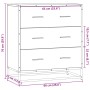 Aparador madera ingeniería y metal roble Sonoma 68x35x76 cm by , Sideboards - Ref: Foro24-848970, Price: 91,98 €, Discount: %
