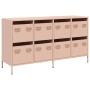 Aparador de acero laminado en frío rosa 135x39x73,5 cm by , Sideboards - Ref: Foro24-3307168, Price: 224,62 €, Discount: %