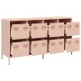 Aparador de acero laminado en frío rosa 135x39x73,5 cm by , Sideboards - Ref: Foro24-3307168, Price: 224,62 €, Discount: %