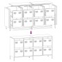 Aparador de acero laminado en frío rosa 135x39x73,5 cm by , Sideboards - Ref: Foro24-3307168, Price: 224,62 €, Discount: %