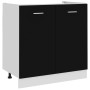 Waschbecken-Unterschrank aus schwarzem Sperrholz, 80 x 46 x 81,5 cm von vidaXL, Küchenschränke - Ref: Foro24-801197, Preis: 6...