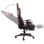 Swivel gaming chair with red PVC footrest by vidaXL, Gaming chairs - Ref: Foro24-20487, Price: 146,05 €, Discount: %