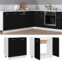 Waschbecken-Unterschrank aus schwarzem Sperrholz, 80 x 46 x 81,5 cm von vidaXL, Küchenschränke - Ref: Foro24-801197, Preis: 6...