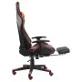 Silla gaming giratoria con reposapiés PVC rojo de vidaXL, Sillones para videojuegos - Ref: Foro24-20487, Precio: 144,58 €, De...