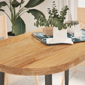 Tablero de mesa ovalado madera maciza de roble 120x60x4 cm de , Tableros para mesas - Ref: Foro24-4009075, Precio: 171,69 €, ...