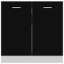 Armario inferior fregadero contrachapada negro 80x46x81,5cm de vidaXL, Armarios de cocina - Ref: Foro24-801197, Precio: 67,82...