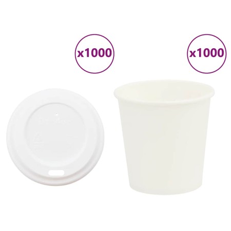 Vasos de café de papel con tapa 1000 uds 4oz 100ml von , Einwegbecher - Ref: Foro24-3325215, Preis: 64,32 €, Rabatt: %