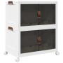 Caja de almacenaje apilable con ruedas 2niveles 75 L 64x40x76cm by , Cargo forklifts - Ref: Foro24-4012368, Price: 67,12 €, D...