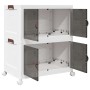 Caja de almacenaje apilable con ruedas 2niveles 75 L 64x40x76cm by , Cargo forklifts - Ref: Foro24-4012368, Price: 67,12 €, D...