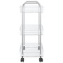 Carro de almacenamiento 3 niveles transparente 37x28x68 cm by , Cargo forklifts - Ref: Foro24-4012377, Price: 30,27 €, Discou...